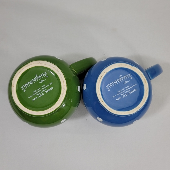 (2) Temp-Tations Polka Dot Mugs Cups - Picture 6 of 12